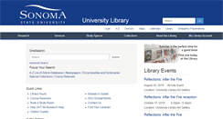 Desktop Screenshot of library.sonoma.edu