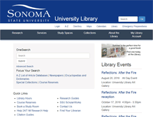 Tablet Screenshot of library.sonoma.edu