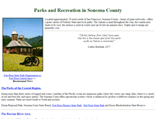 Tablet Screenshot of parks.sonoma.net